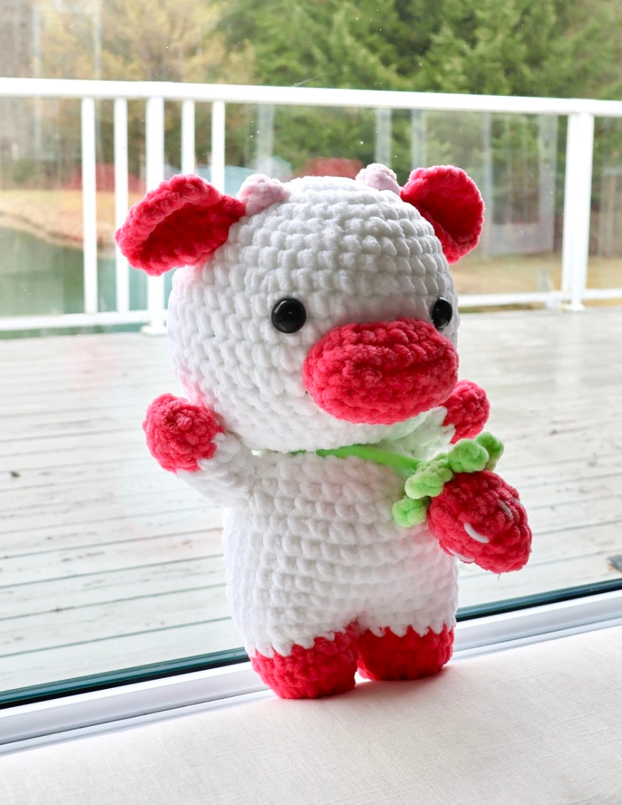 Crochet Pattern Strawberry Cow (Jumbo)