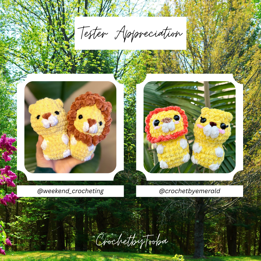 Crochet Pattern 4-in-1 No-Sew Jungle Animals