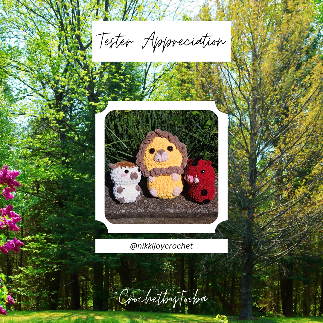 Crochet Pattern 4-in-1 No-Sew Jungle Animals