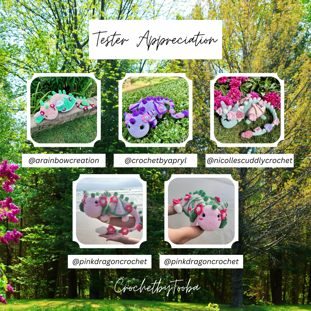 Crochet Pattern Gardenia the Dragon (Jumbo)