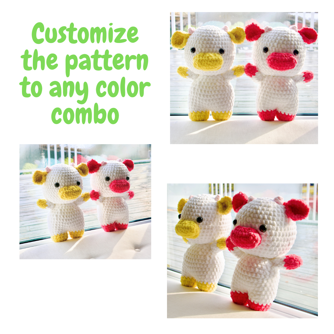Crochet Pattern Cow (Jumbo)