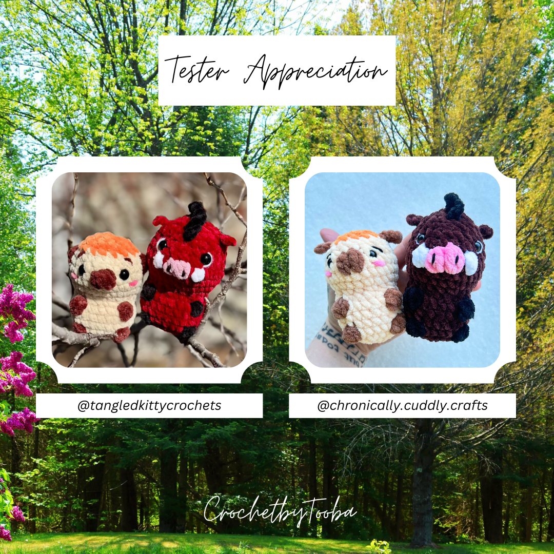 Crochet Pattern 4-in-1 No-Sew Jungle Animals