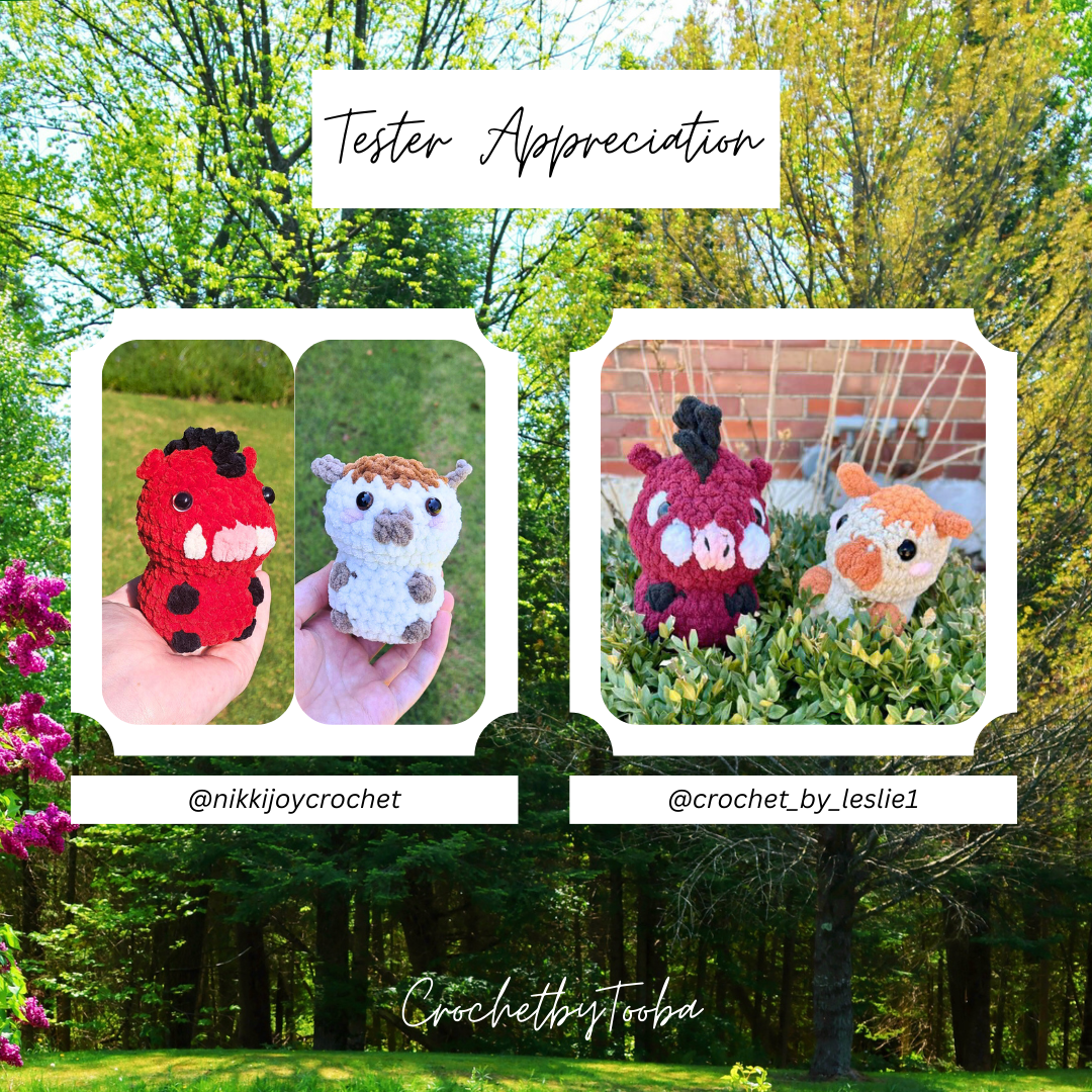 Crochet Pattern 4-in-1 No-Sew Jungle Animals
