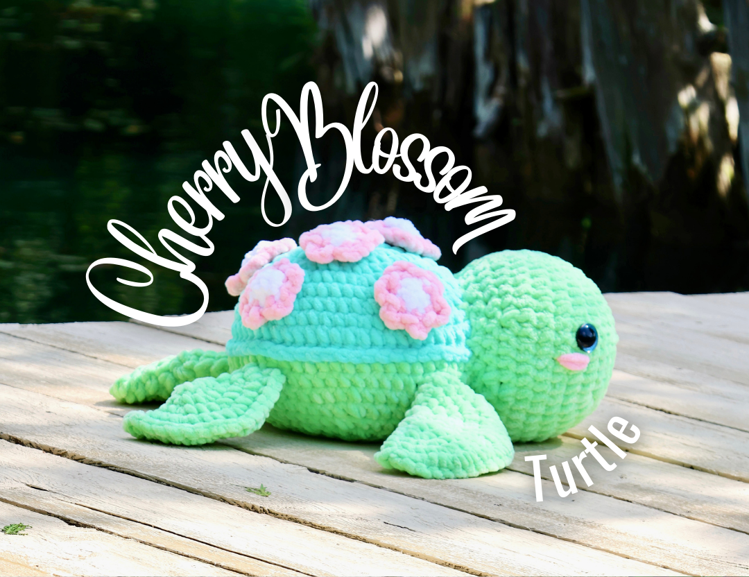 Crochet Pattern Cherry Blossom Turtle (Jumbo)