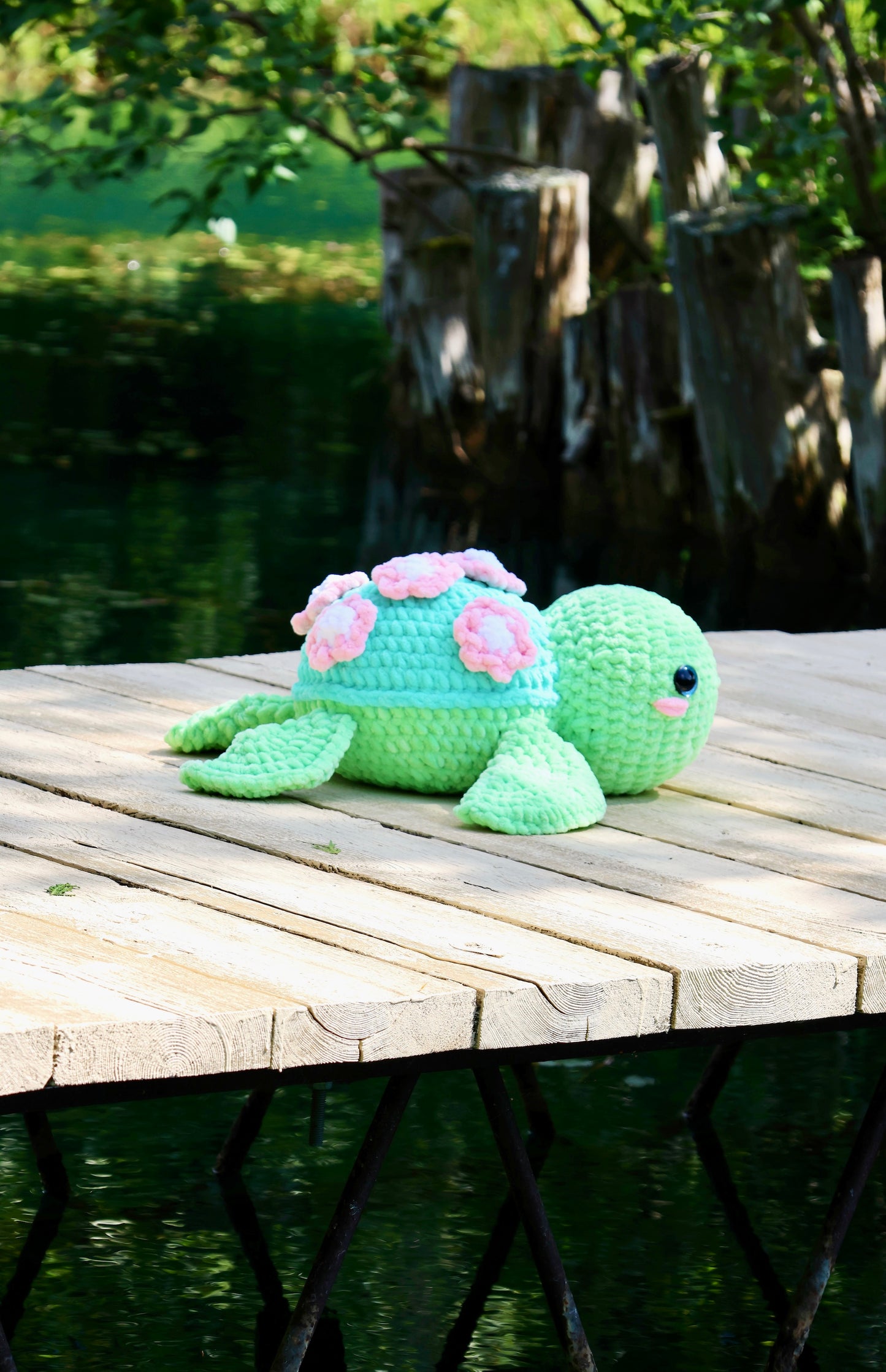 Crochet Pattern Cherry Blossom Turtle (Jumbo)