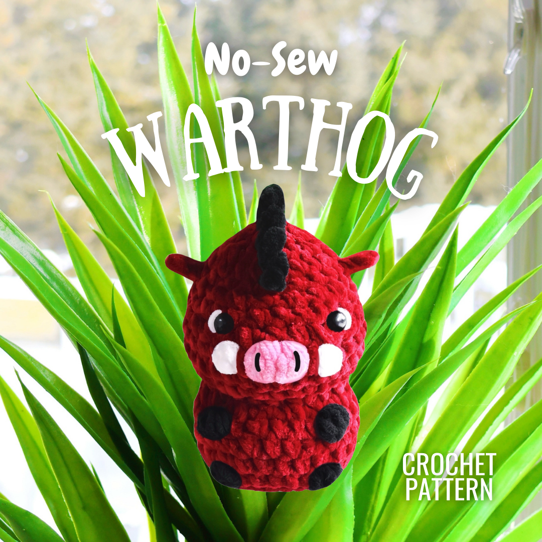 Crochet Pattern No-Sew Warthog