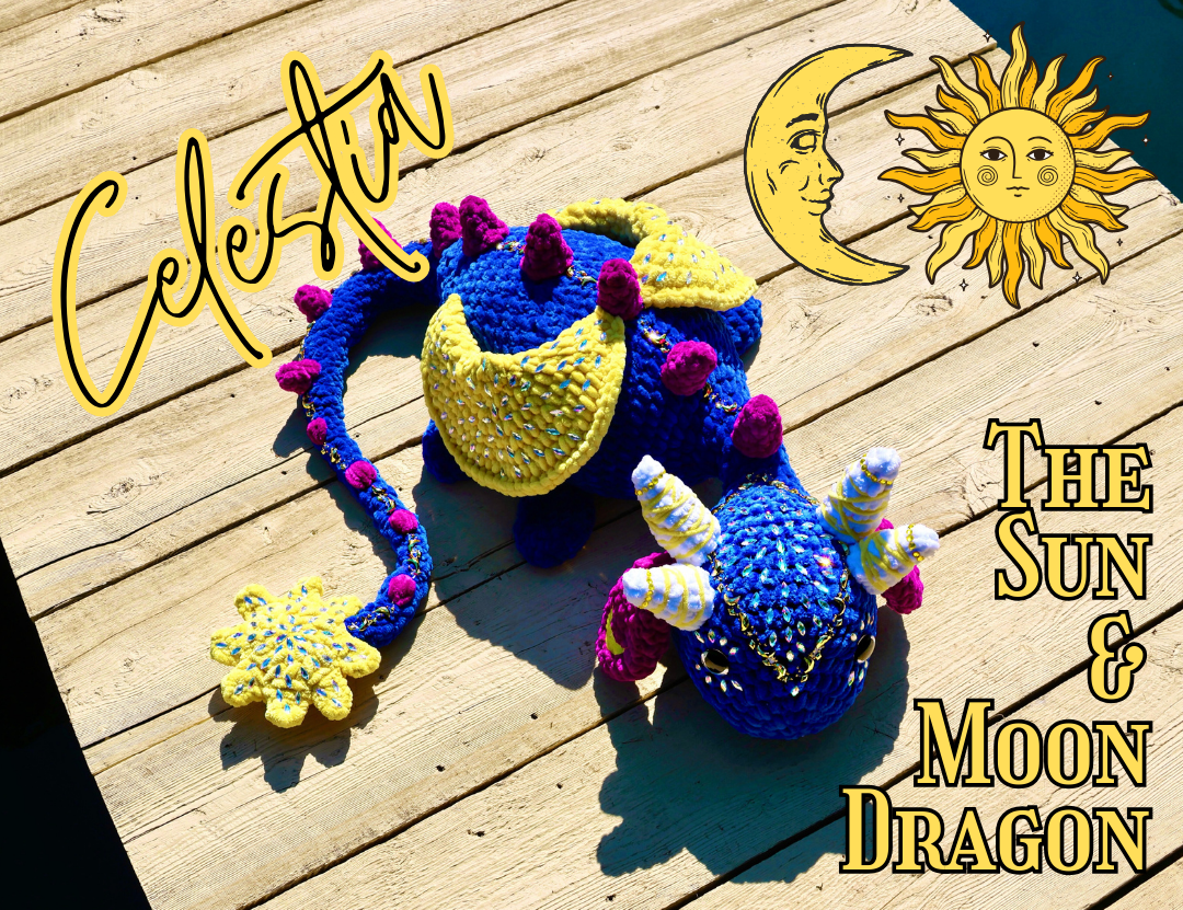 Crochet Pattern Celestia the Dragon (Jumbo)