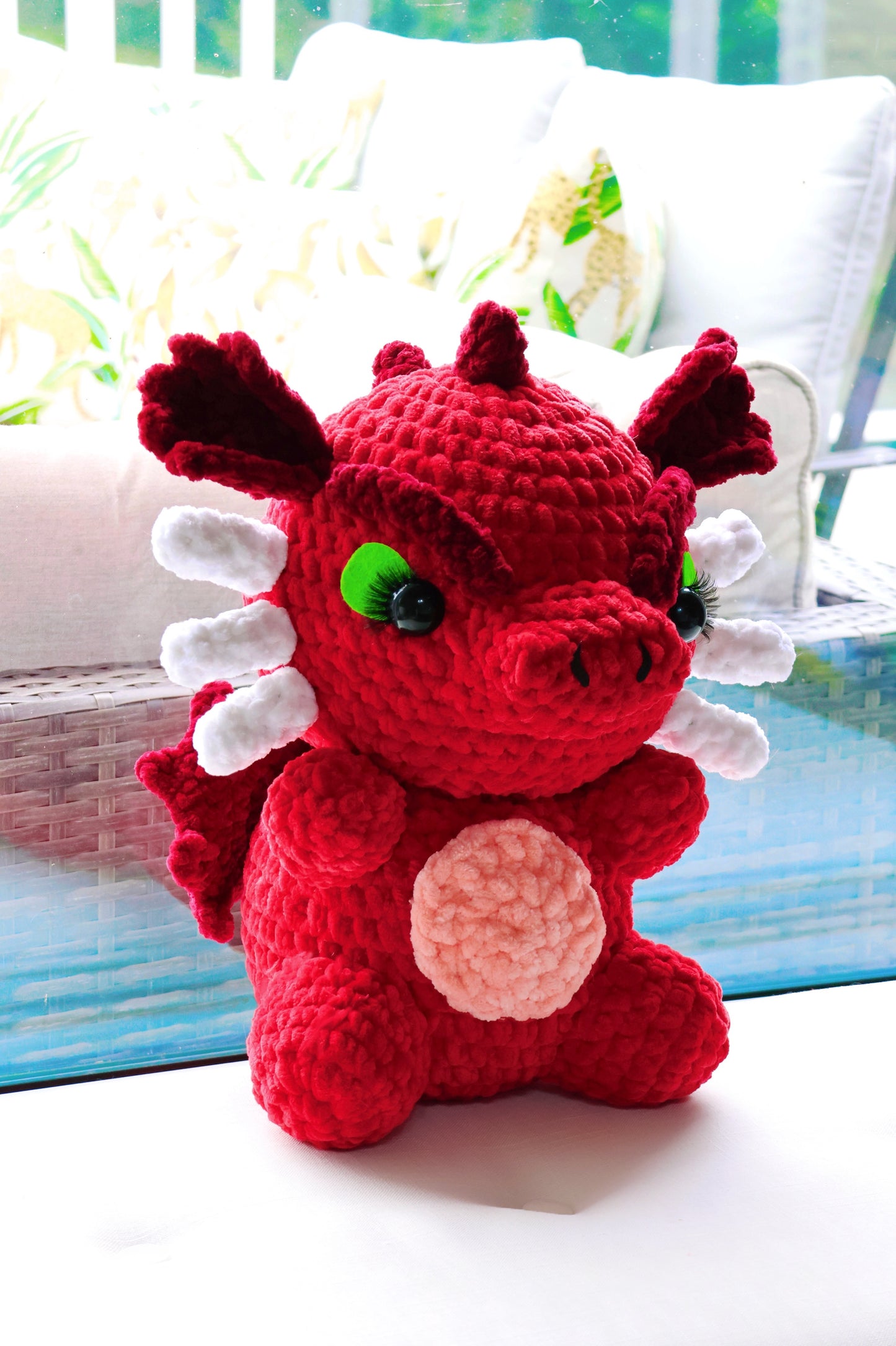 Crochet Pattern Red Dragon (Jumbo)