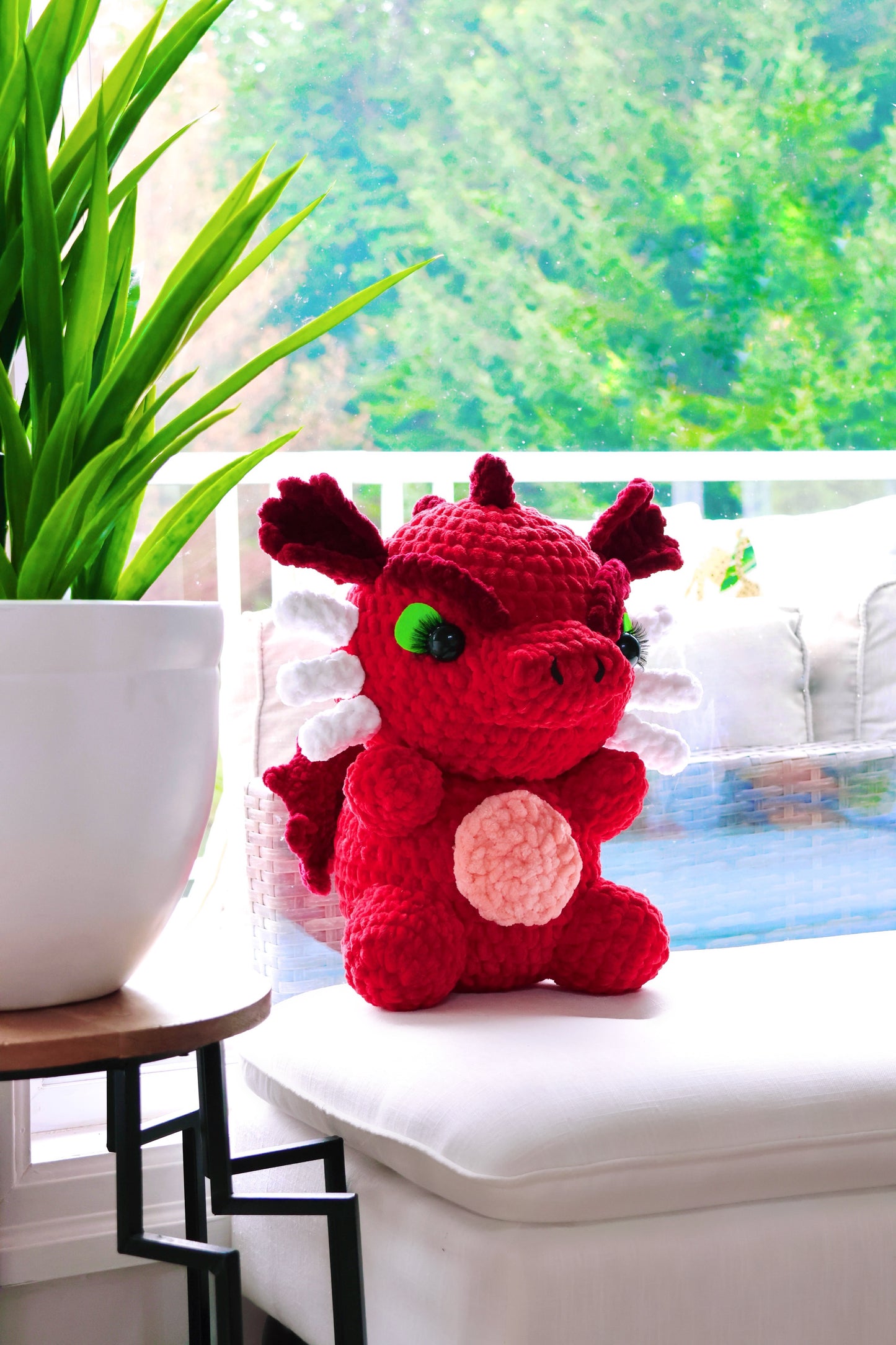 Crochet Pattern Red Dragon (Jumbo)