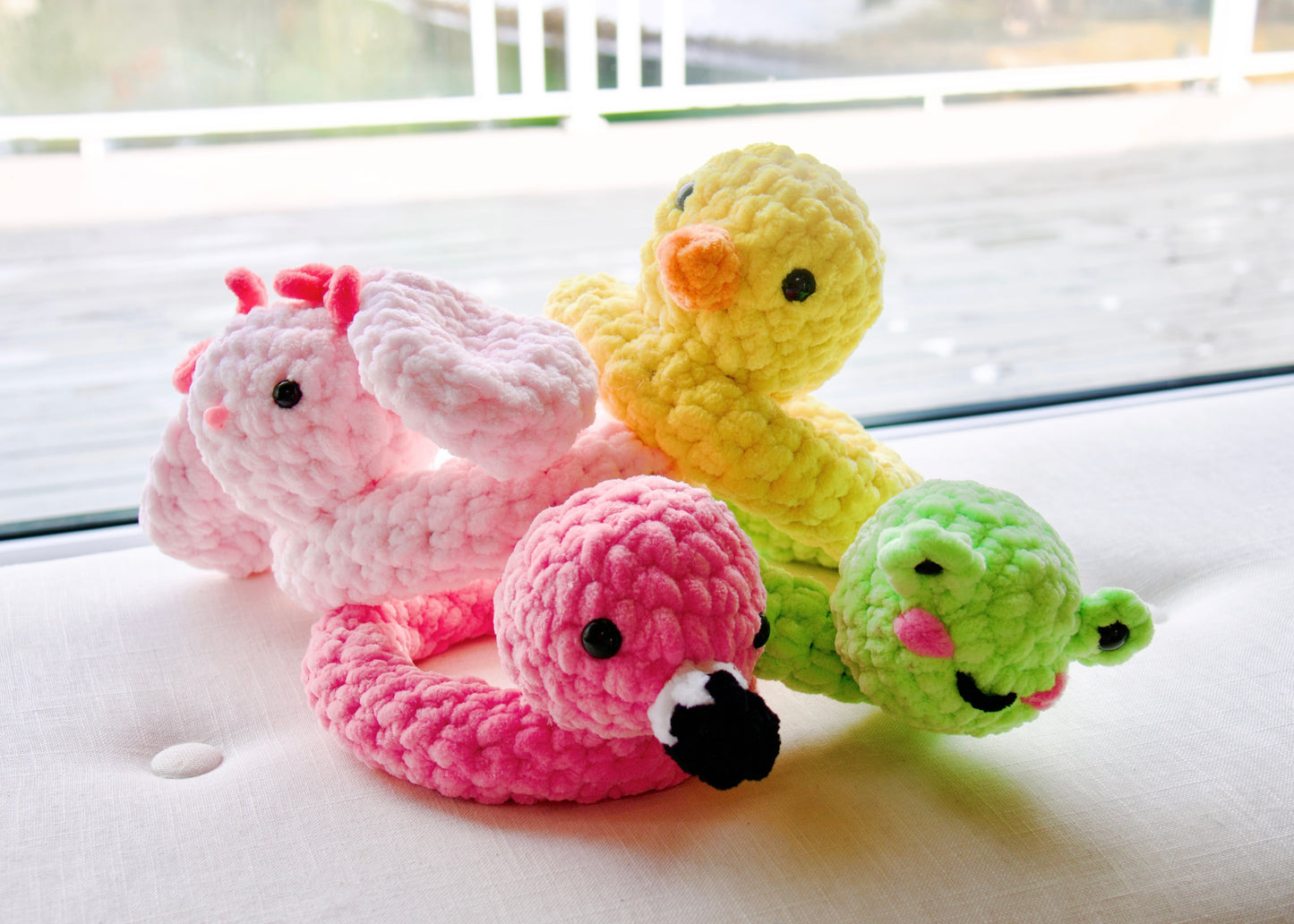 Crochet Pattern 4-in-1 Floaties Bundle - Frog Duck Flamingo Bunny - Animal Pattern Not Included