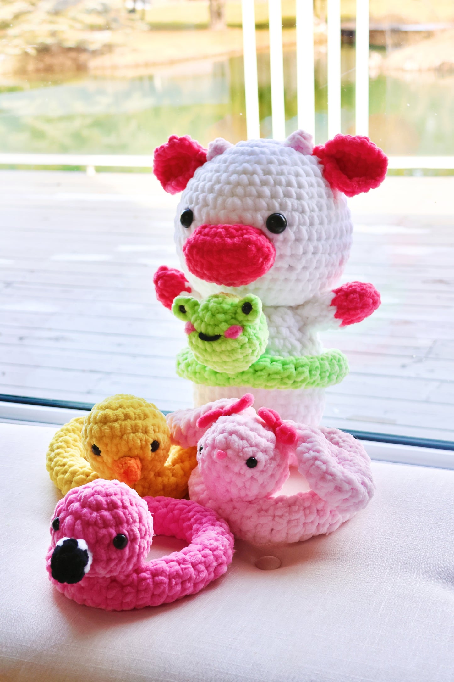 Crochet Pattern 4-in-1 Floaties Bundle - Frog Duck Flamingo Bunny - Animal Pattern Not Included
