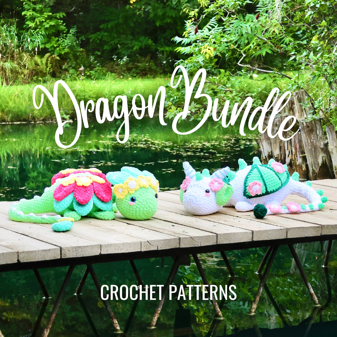 Bundle: Gardenia & Petals the Dragons (Jumbo) Crochet Pattern