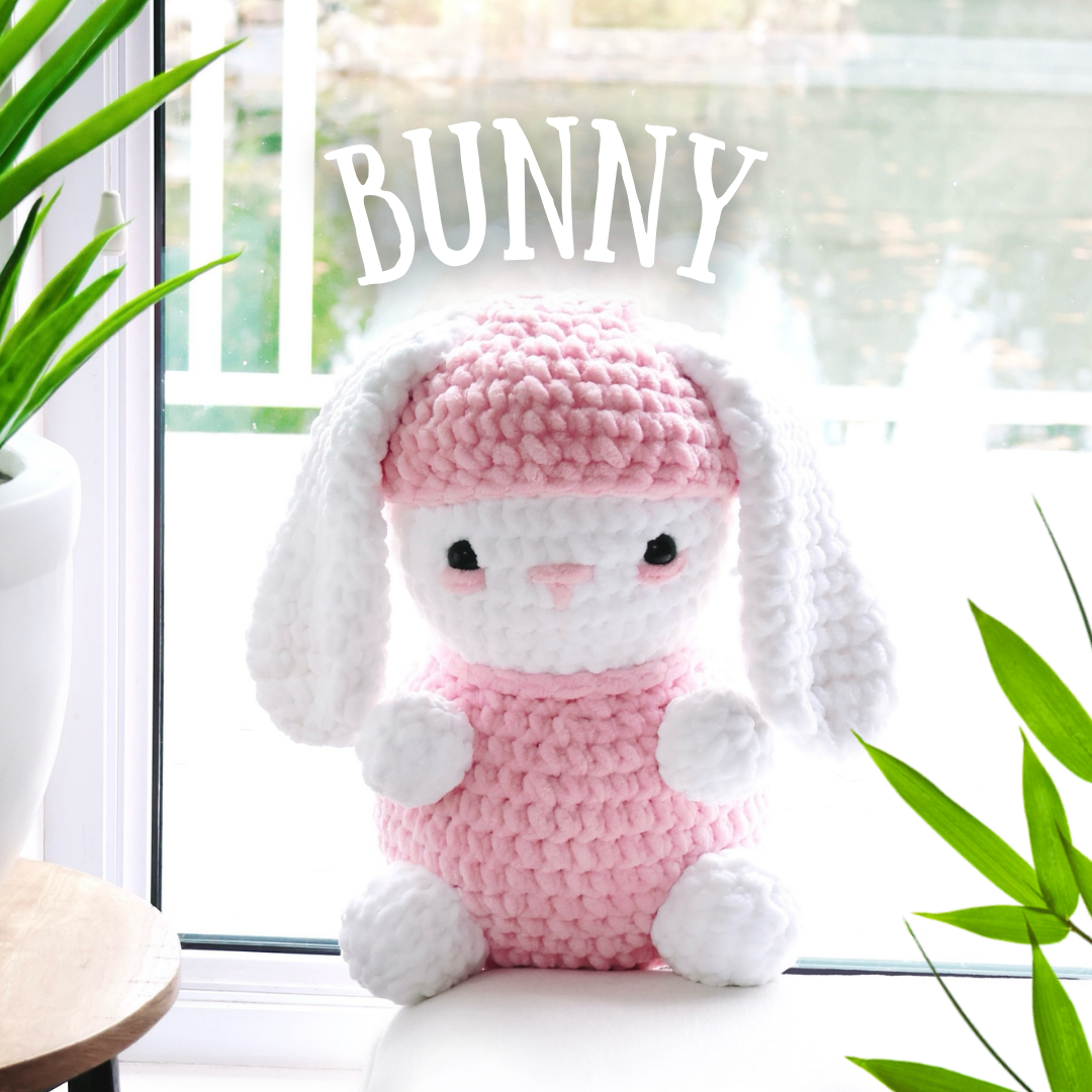 Crochet Pattern Bunny with Hat (Jumbo)