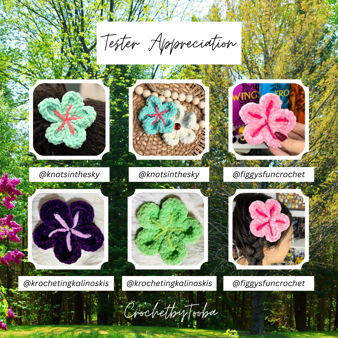 Flower Clip Crochet Pattern
