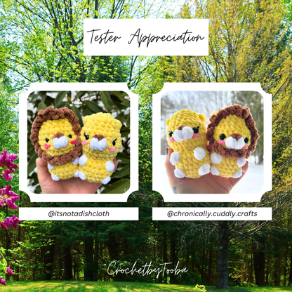 Crochet Pattern 4-in-1 No-Sew Jungle Animals