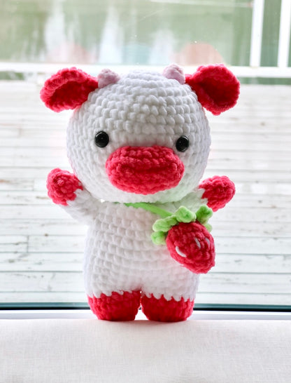 Crochet Pattern Strawberry Cow (Jumbo)