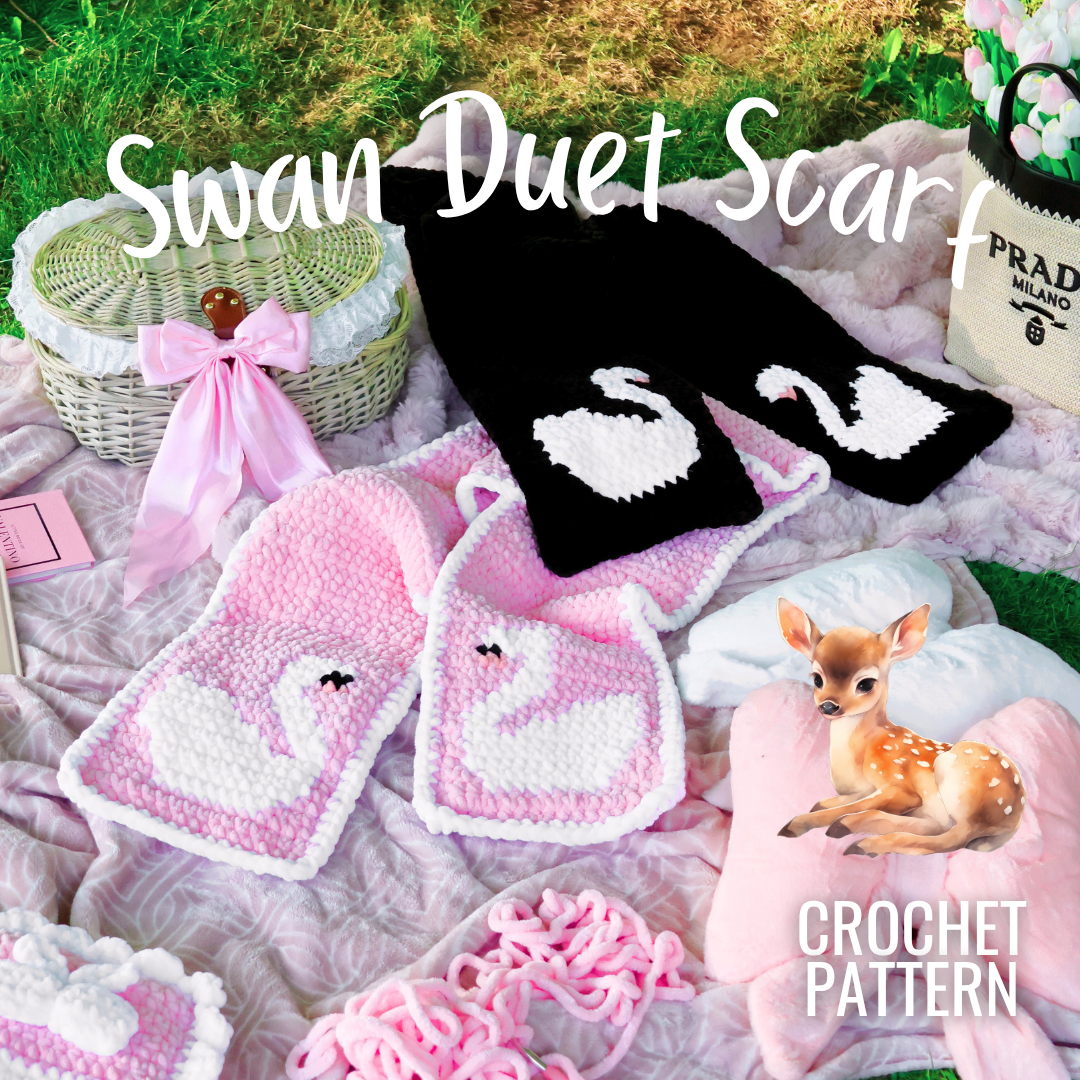 Swan Duet Scarf Crochet Pattern