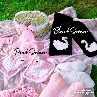 Swan Duet Scarf Crochet Pattern