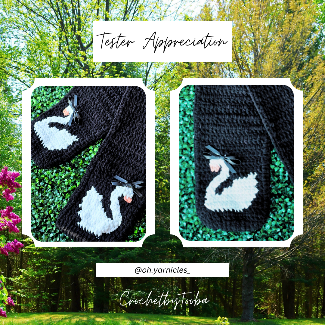Swan Duet Scarf Crochet Pattern