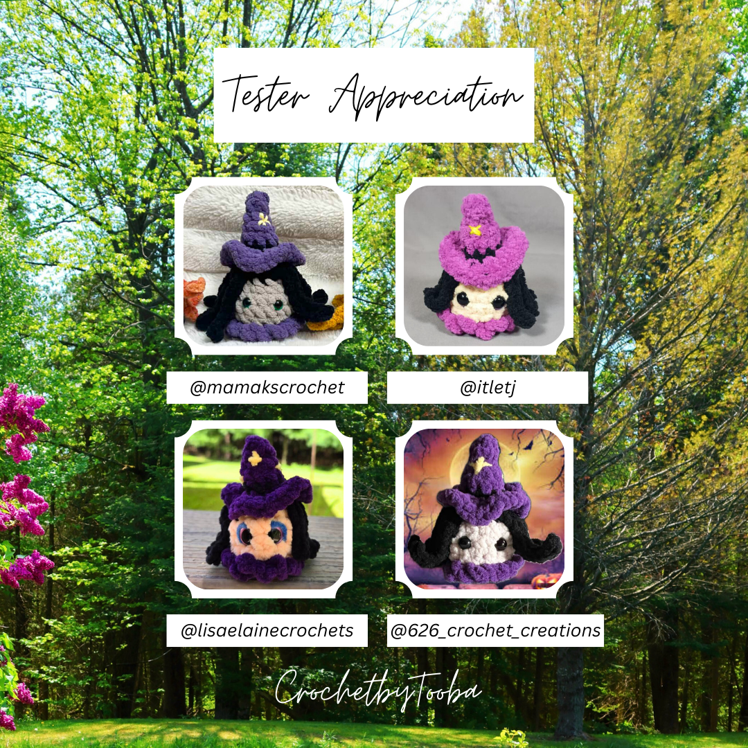 Crochet Pattern 3-in-1 No/Low-Sew Wizard, Scarecrow & Witch