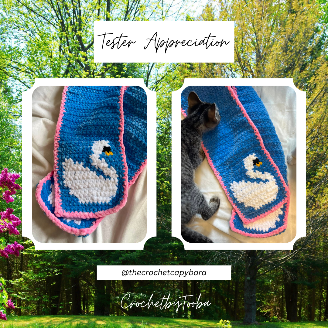 Swan Duet Scarf Crochet Pattern