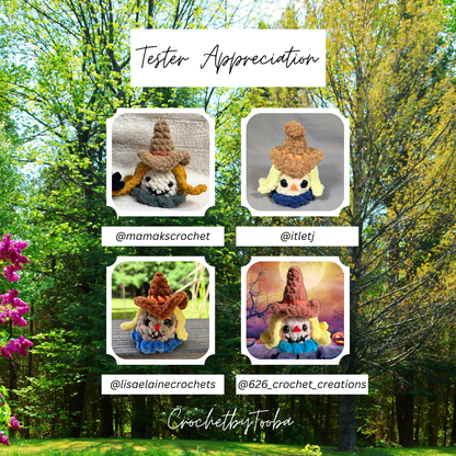 Crochet Pattern 3-in-1 No/Low-Sew Wizard, Scarecrow & Witch