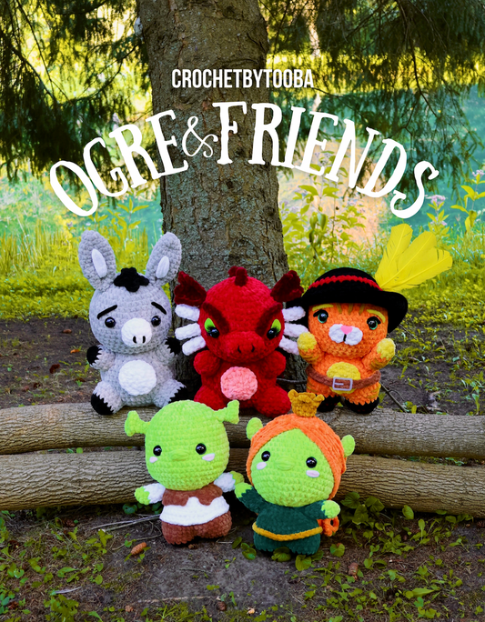 Bundle: 5 in 1 Ogre & Friends (Jumbo) Crochet Pattern