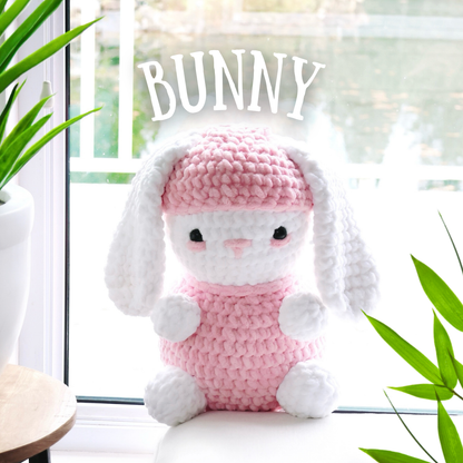 Crochet Pattern Bunny with Hat (Jumbo)