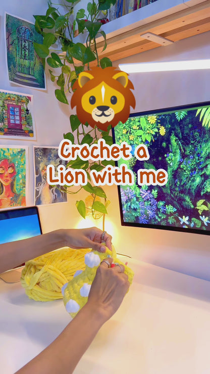Crochet Pattern 4-in-1 No-Sew Jungle Animals