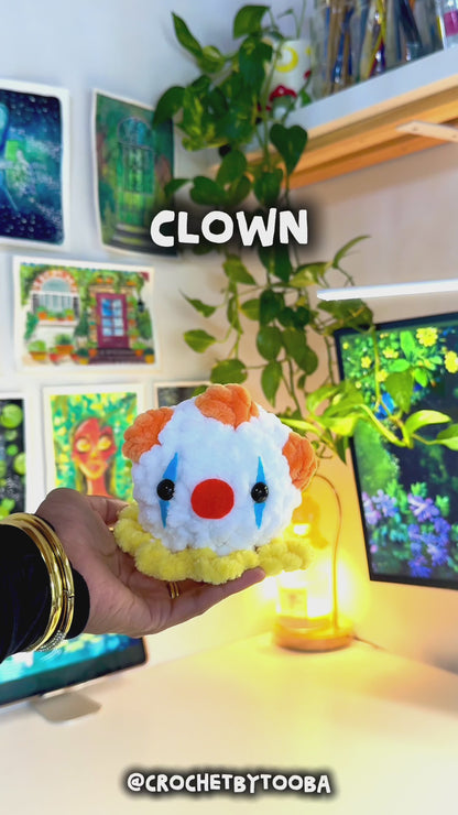 Crochet Pattern 2-in-1 No-Sew Clown